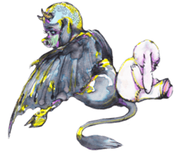 A little Ink Demon and Usagi sticker #1787986