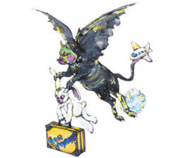 A little Ink Demon and Usagi sticker #1787990