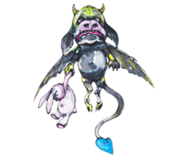 A little Ink Demon and Usagi sticker #1787991