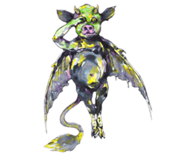 A little Ink Demon and Usagi sticker #1788004