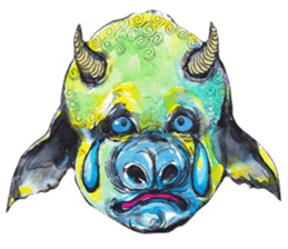 A little Ink Demon and Usagi sticker #1788012