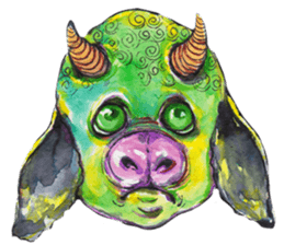 A little Ink Demon and Usagi sticker #1788015