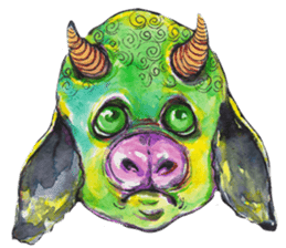 A little Ink Demon and Usagi sticker #1788015