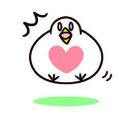 Pigeon's love heart sticker #1788056