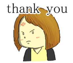 English Stickers Dad,Man,Alien,Girl sticker #1789748