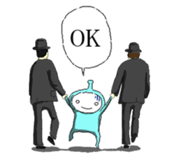 English Stickers Dad,Man,Alien,Girl sticker #1789758