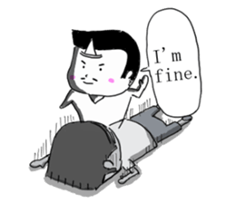 English Stickers Dad,Man,Alien,Girl sticker #1789759