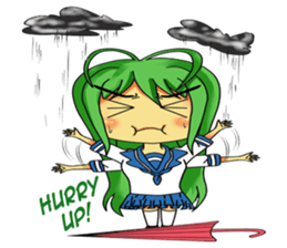 Ame-chan's rainy activities - (ENG) sticker #1790563