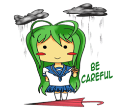Ame-chan's rainy activities - (ENG) sticker #1790564