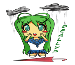 Ame-chan's rainy activities - (ENG) sticker #1790565