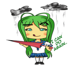 Ame-chan's rainy activities - (ENG) sticker #1790570