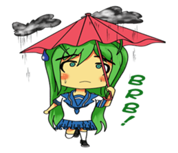 Ame-chan's rainy activities - (ENG) sticker #1790576