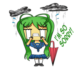 Ame-chan's rainy activities - (ENG) sticker #1790585