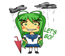 Ame-chan's rainy activities - (ENG) sticker #1790589
