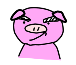 Pig to convey feelings with a look. sticker #1791081