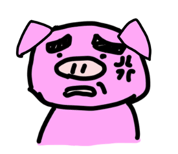 Pig to convey feelings with a look. sticker #1791088