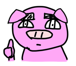 Pig to convey feelings with a look. sticker #1791089
