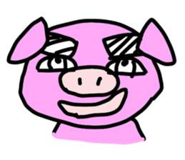 Pig to convey feelings with a look. sticker #1791091