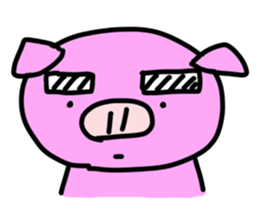 Pig to convey feelings with a look. sticker #1791096