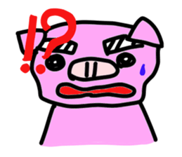 Pig to convey feelings with a look. sticker #1791105
