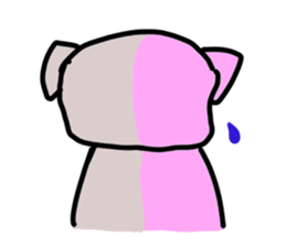 Pig to convey feelings with a look. sticker #1791106
