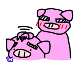 Pig to convey feelings with a look. sticker #1791111