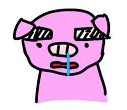 Pig to convey feelings with a look. sticker #1791113