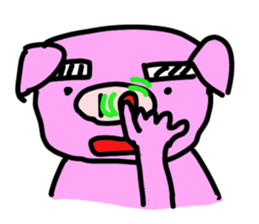 Pig to convey feelings with a look. sticker #1791114