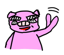 Pig to convey feelings with a look. sticker #1791119