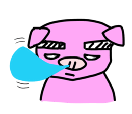 Pig to convey feelings with a look. sticker #1791120