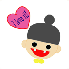 Girls who wore their hair in a bun sticker #1791881