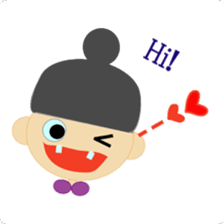 Girls who wore their hair in a bun sticker #1791885