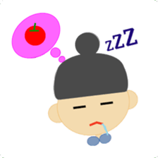 Girls who wore their hair in a bun sticker #1791886