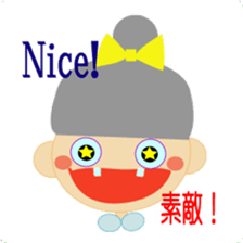 Girls who wore their hair in a bun sticker #1791892