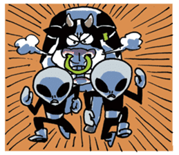 Alien brothers by sekky sticker #1792250