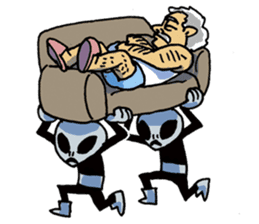 Alien brothers by sekky sticker #1792259