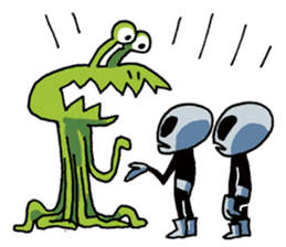 Alien brothers by sekky sticker #1792274