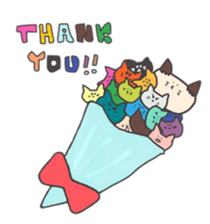 Nekobousan and friends sticker #1792674