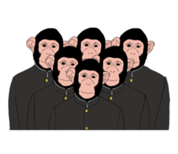 Students of monkeys. sticker #1793174