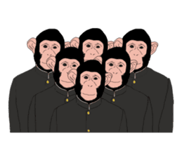 Students of monkeys. sticker #1793174