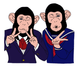 Students of monkeys. sticker #1793198