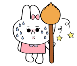 Magic wand and broom with Nina sticker #1793294