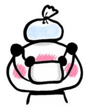 Brush panda sticker #1793428