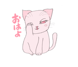pink kitten sticker #1793643