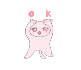 pink kitten sticker #1793646