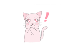 pink kitten sticker #1793666