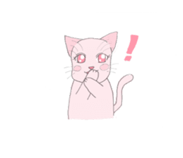 pink kitten sticker #1793666
