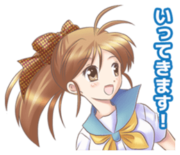 The girl of  swimming suit and  uniform sticker #1793761