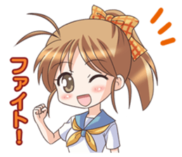 The girl of  swimming suit and  uniform sticker #1793762