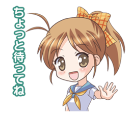 The girl of  swimming suit and  uniform sticker #1793763